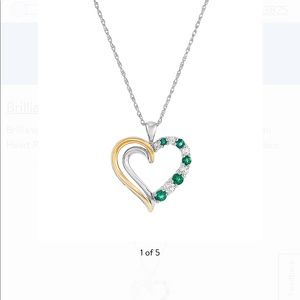Emerald and White Topaz Necklace